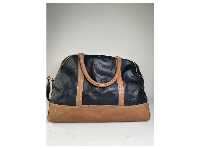 Tote in pelle granulata vintage Loewe Nero Tan - vista 2