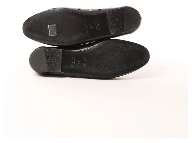Ballerine Hermès Serie Button Punching Sack Leather un Black, Taglia 39 EU Nero - vista 11