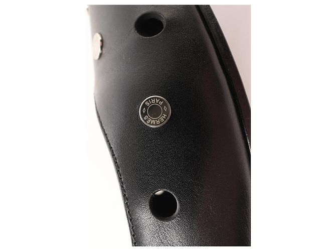 Ballerine Hermès Serie Button Punching Sack Leather un Black, Taglia 39 EU Nero - vista 7