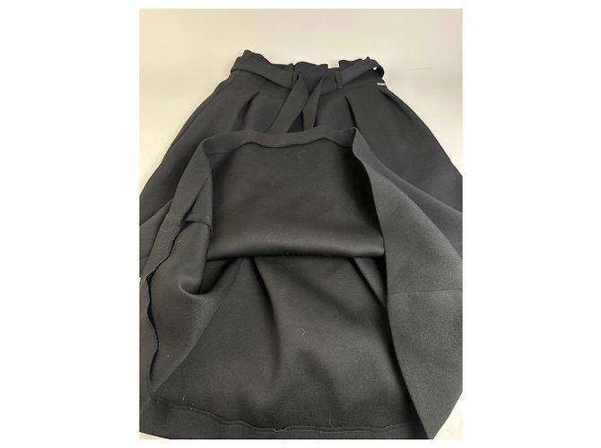 Giorgio Armani Saia Maxi Vintage Armani Preta com Zíper Prateado M Preto - vista 10