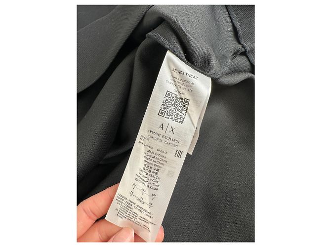 Giorgio Armani Saia Maxi Vintage Armani Preta com Zíper Prateado M Preto - vista 11
