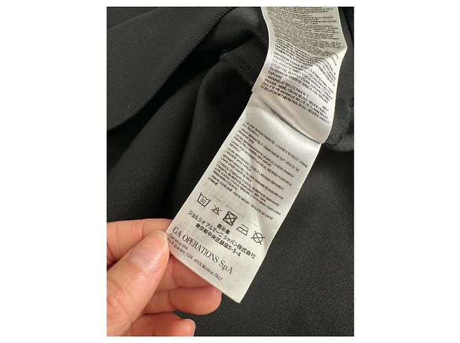 Giorgio Armani Saia Maxi Vintage Armani Preta com Zíper Prateado M Preto - vista 13