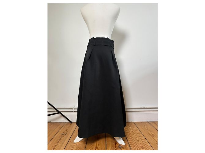 Giorgio Armani Saia Maxi Vintage Armani Preta com Zíper Prateado M Preto - vista 15