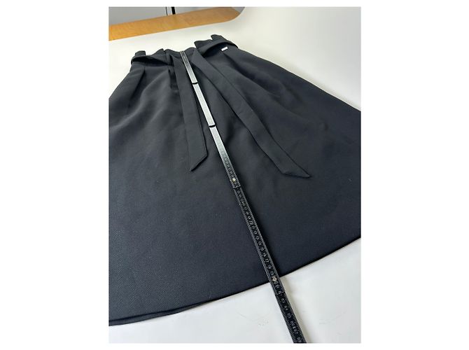 Giorgio Armani Saia Maxi Vintage Armani Preta com Zíper Prateado M Preto - vista 5