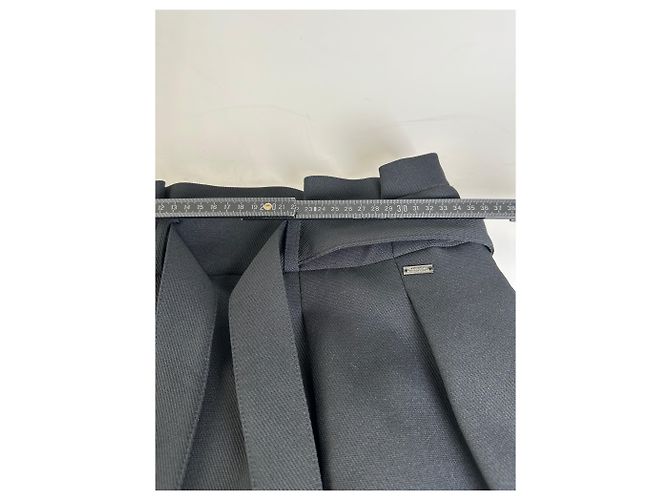 Giorgio Armani Saia Maxi Vintage Armani Preta com Zíper Prateado M Preto - vista 6