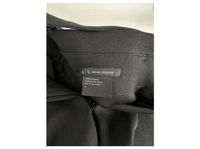 Giorgio Armani Saia Maxi Vintage Armani Preta com Zíper Prateado M Preto - vista 9