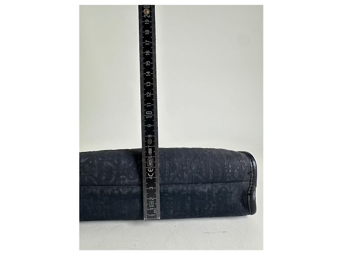 Vintage Dior Smooth Leather Pouch Black Silver - view 10