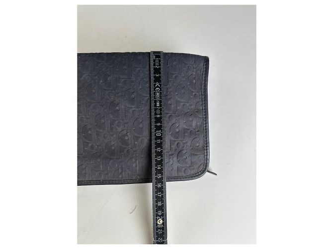 Vintage Dior Smooth Leather Pouch Black Silver - view 12