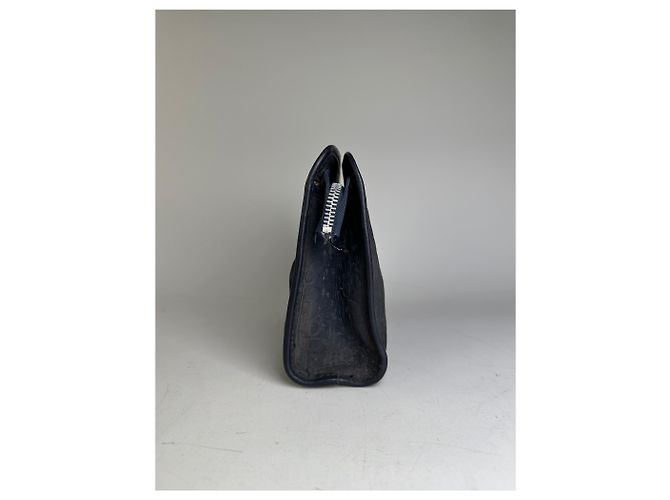 Vintage Dior Smooth Leather Pouch Black Silver - view 4
