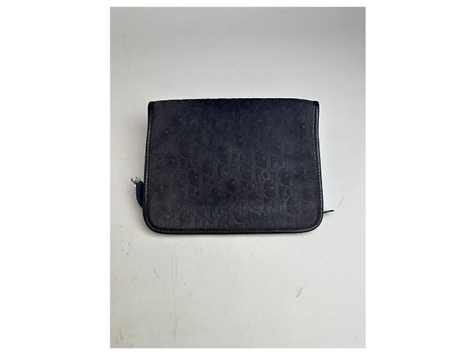 Vintage Dior Smooth Leather Pouch Black Silver - view 8