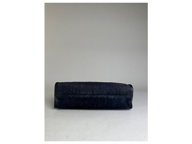 Vintage Dior Smooth Leather Pouch Black Silver - view 9