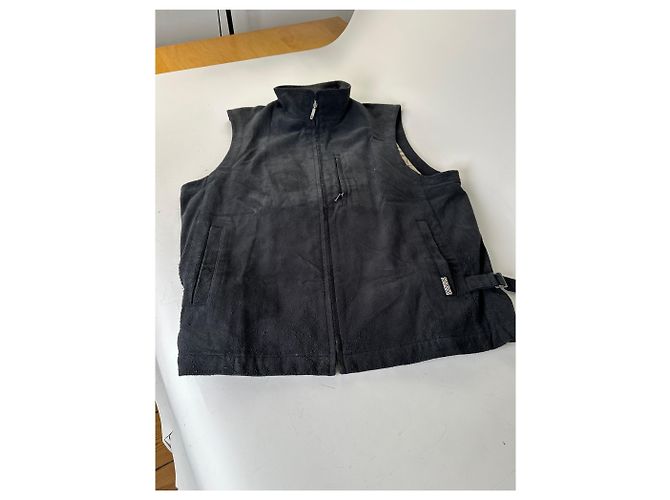 Vintage Burberry Herren-Wildlederweste, schwarze Karofütterung M - Ansicht 4