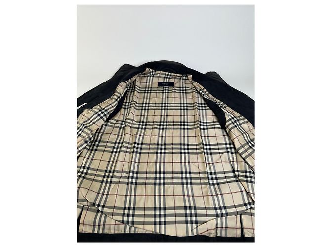 Vintage Burberry Herren-Wildlederweste, schwarze Karofütterung M - Ansicht 6