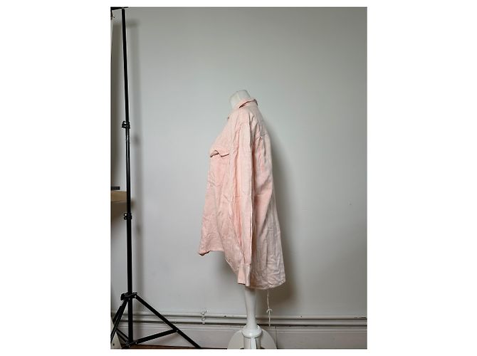 Camicia in cotone vintage Dior Rosa chiaro L - vista 2