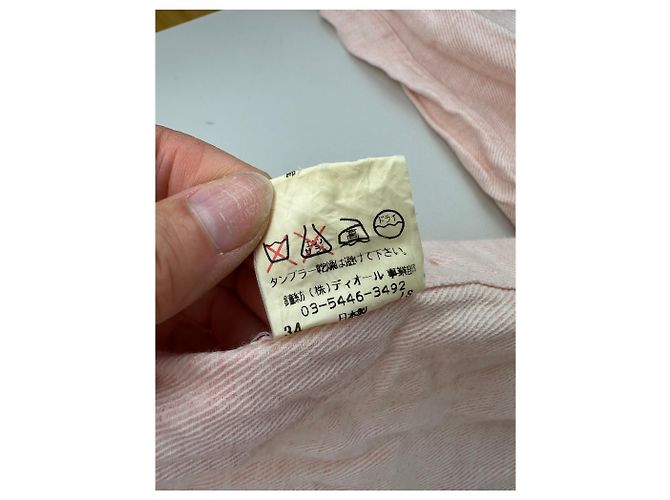 Camicia in cotone vintage Dior Rosa chiaro L - vista 8