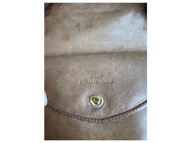 Edge Céline Vintage Celine Macadam Canvas Wallet Beige Brown - view 6