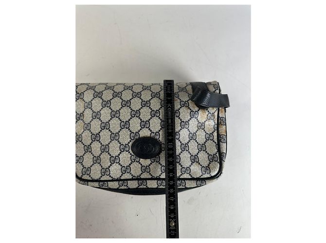Beauty case Vintage Gucci GG Supreme Beige Navy - vista 10