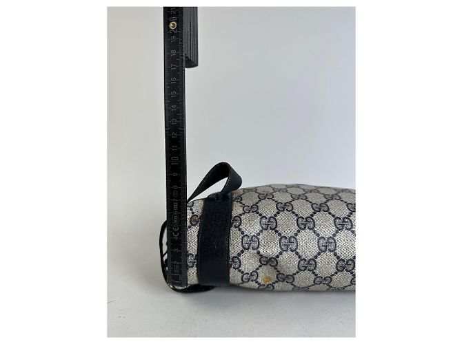 Beauty case Vintage Gucci GG Supreme Beige Navy - vista 11