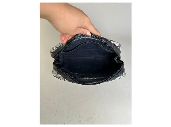 Beauty case Vintage Gucci GG Supreme Beige Navy - vista 3