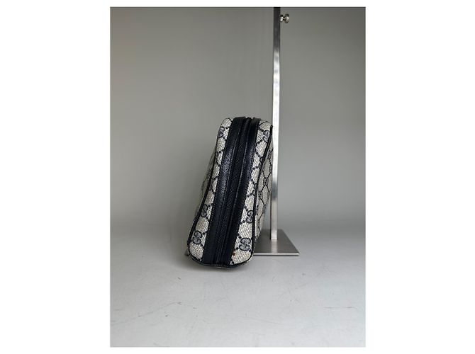 Beauty case Vintage Gucci GG Supreme Beige Navy - vista 6