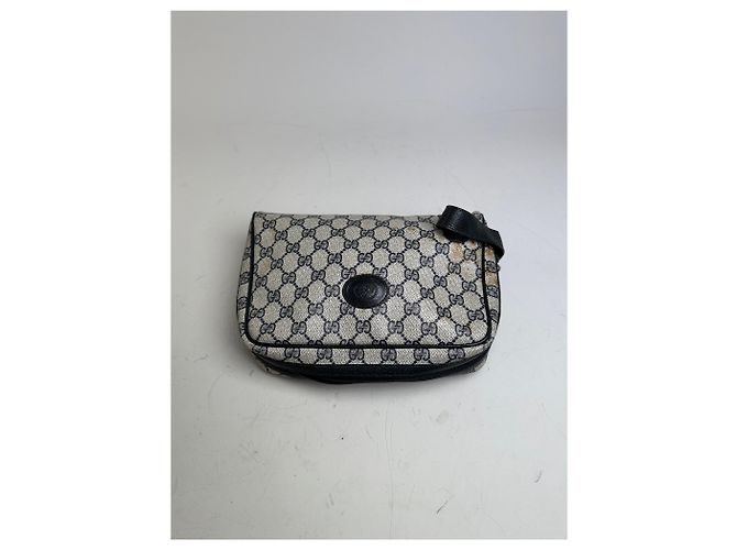 Beauty case Vintage Gucci GG Supreme Beige Navy - vista 8