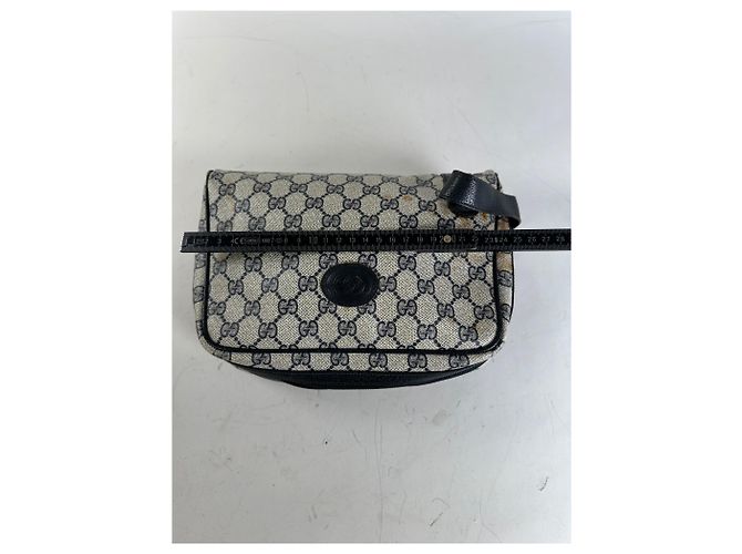 Beauty case Vintage Gucci GG Supreme Beige Navy - vista 9