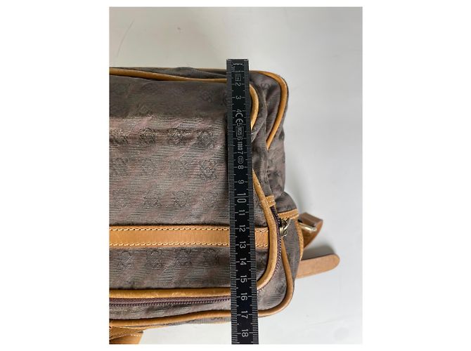 Borsa a Spalla Vintage Loewe Monogram Canvas Marrone Tan - vista 12