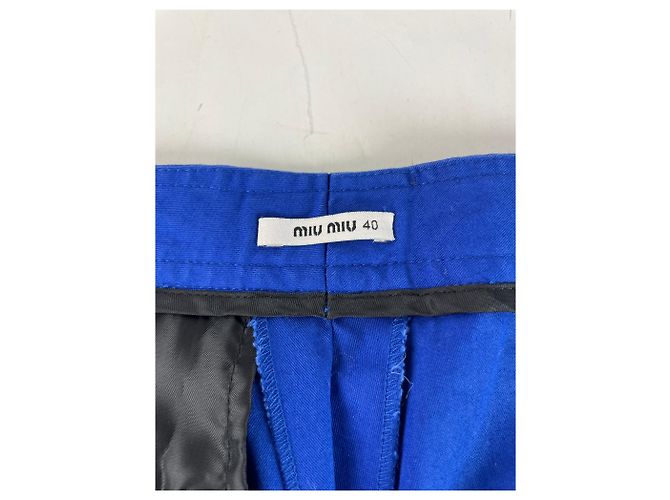 Vintage Miu Miu Baumwollmischung Hose Hellblau L - Ansicht 5