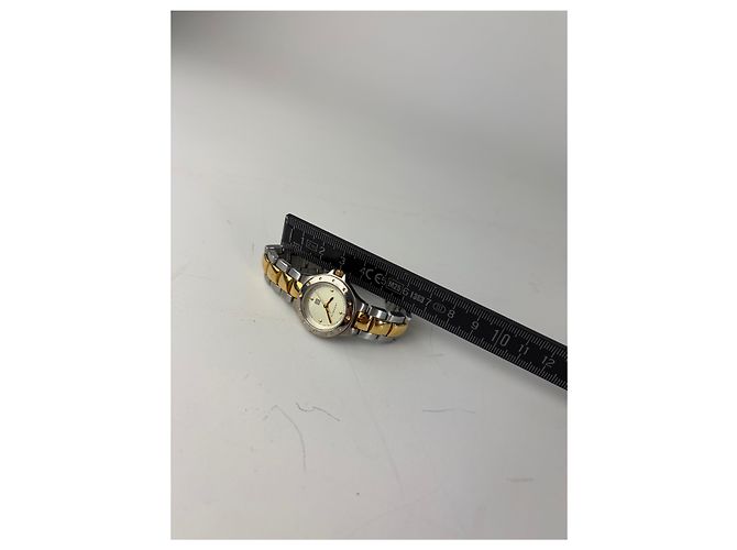 Orologio da polso vintage Givenchy in acciaio inossidabile argento e oro - vista 3
