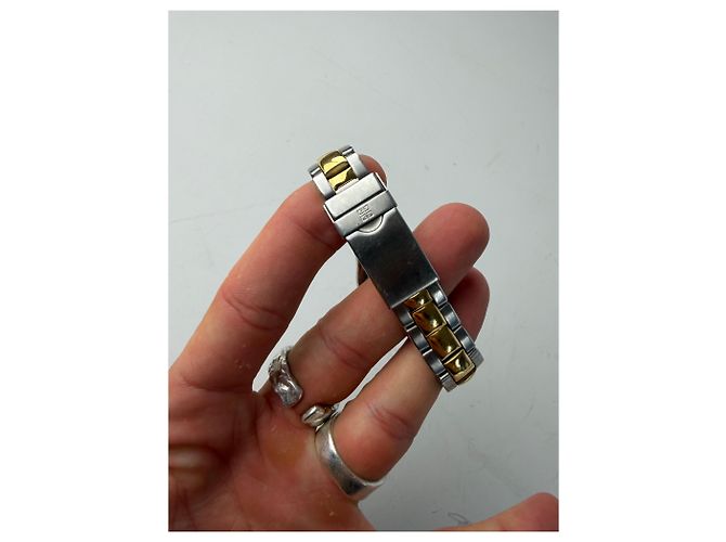 Orologio da polso vintage Givenchy in acciaio inossidabile argento e oro - vista 4
