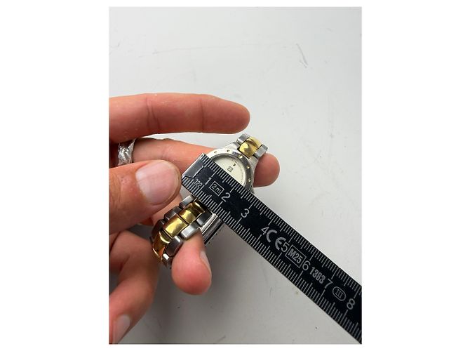Orologio da polso vintage Givenchy in acciaio inossidabile argento e oro - vista 7