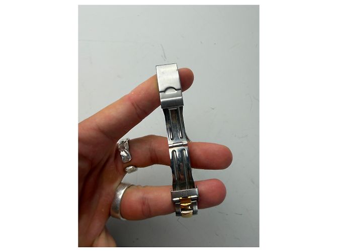 Orologio da polso vintage Givenchy in acciaio inossidabile argento e oro - vista 8