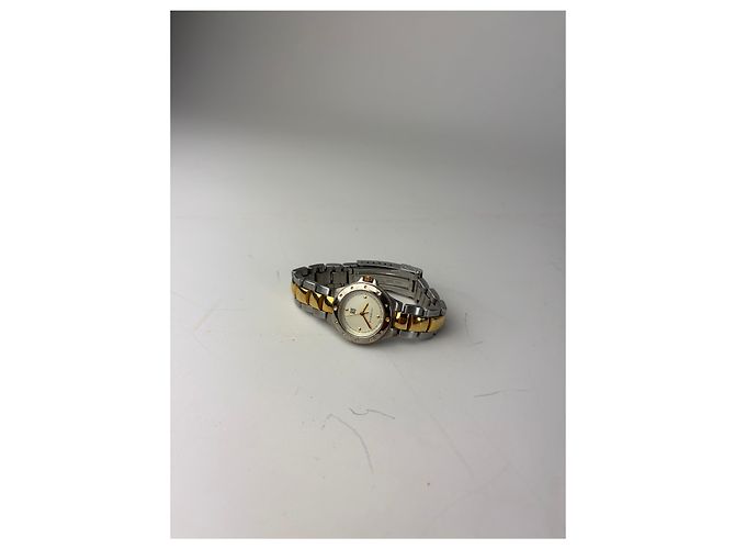 Orologio da polso vintage Givenchy in acciaio inossidabile argento e oro - vista 9