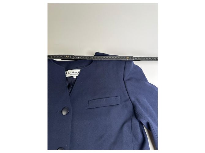 Vintage Dior Wool Jacket Navy S Navy blue - view 12