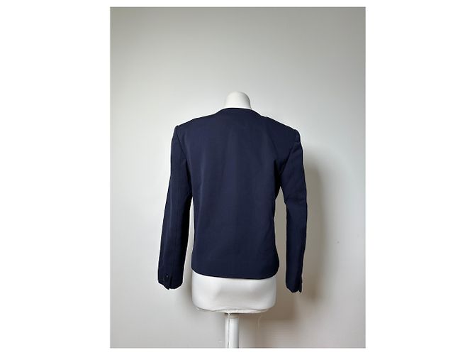 Vintage Dior Wool Jacket Navy S Navy blue - view 15