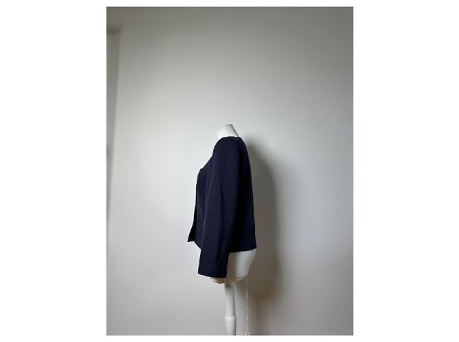 Vintage Dior Wool Jacket Navy S Navy blue - view 2