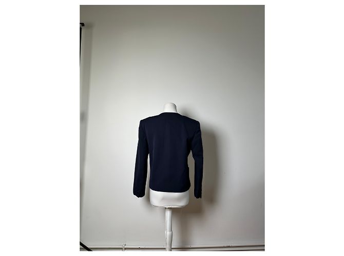 Vintage Dior Wool Jacket Navy S Navy blue - view 3