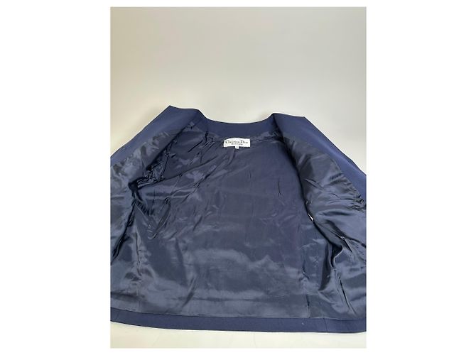 Vintage Dior Wool Jacket Navy S Navy blue - view 4