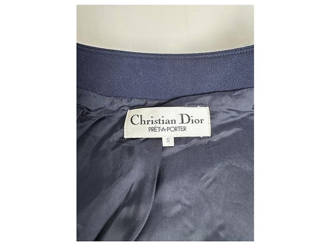 Vintage Dior Wool Jacket Navy S Navy blue - view 6
