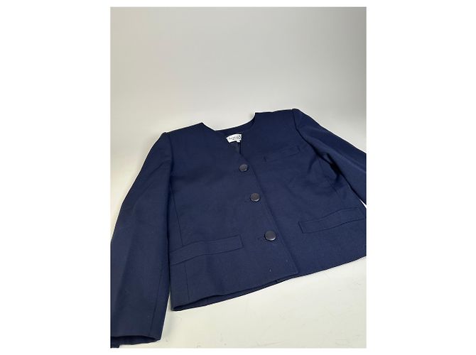 Vintage Dior Wool Jacket Navy S Navy blue - view 7