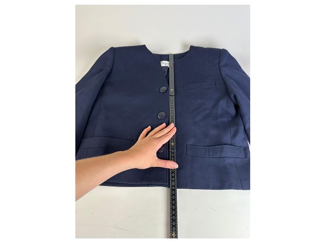 Vintage Dior Wool Jacket Navy S Navy blue - view 8