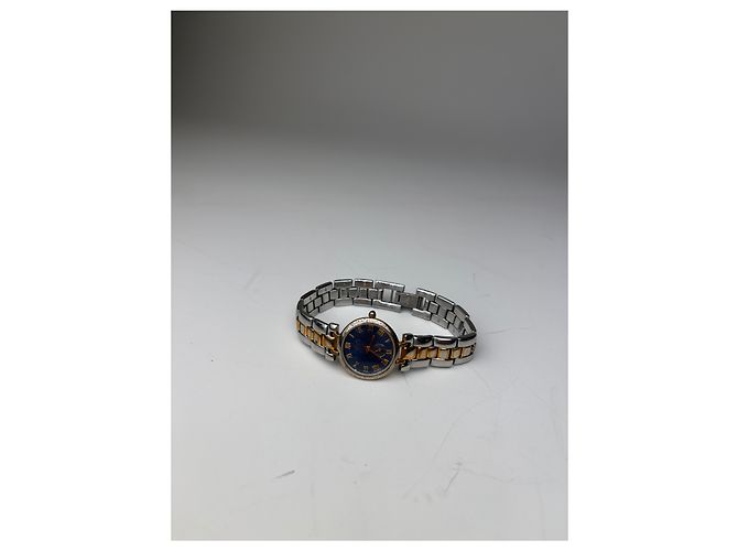 Orologio da polso vintage Givenchy in acciaio inossidabile blu e oro - vista 9
