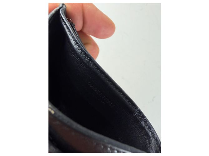 Céline Vintage Celine Kartenetui aus Monogramm-Canvas und Leder Schwarz Braun - Ansicht 7