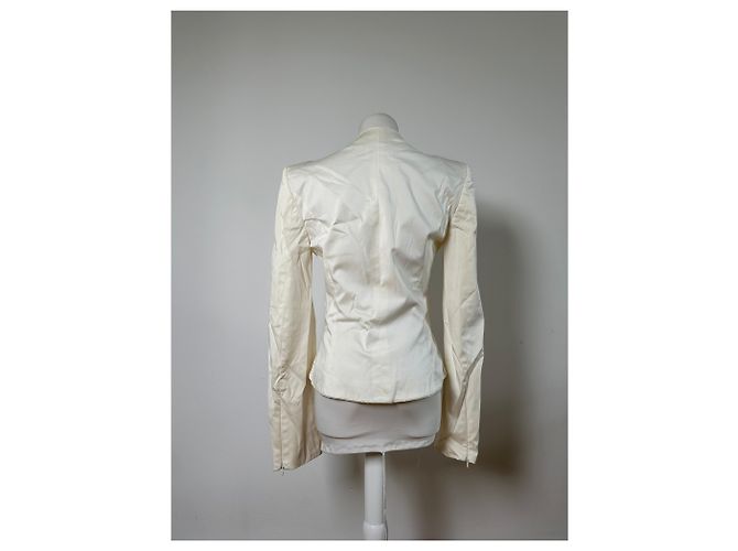Salvatore Ferragamo Blazer in cotone vintage Ferragamo Crema L - vista 14