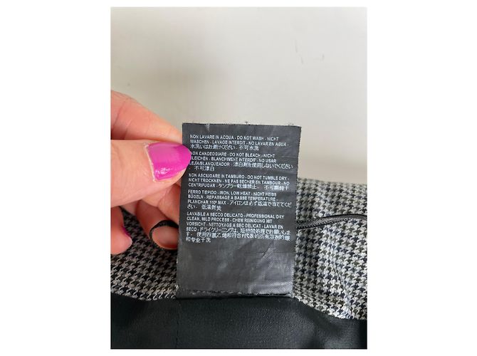 Everyday Gonna vintage Balenciaga pied-de-poule nero e bianco M - vista 12