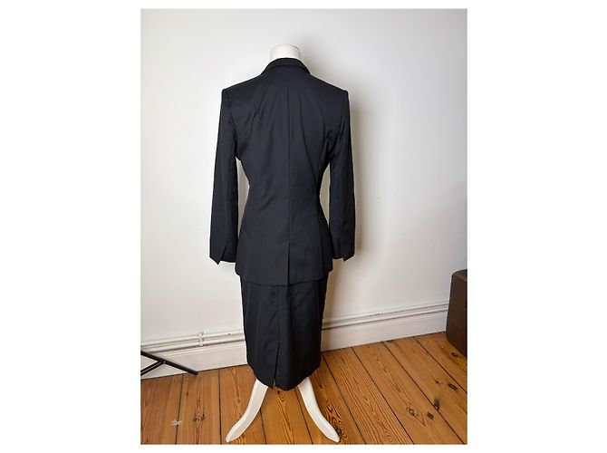 Conjunto de saia e casaco vintage Cartier preto S - vista 3