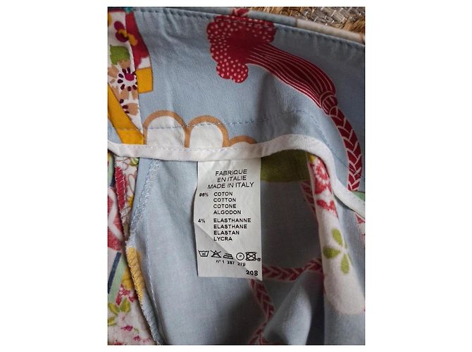 Pantalón Cacharel estampado floral azul Blanco Roja Verde Amarillo - vista 5