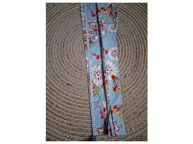 Pantalón Cacharel estampado floral azul Blanco Roja Verde Amarillo - vista 9