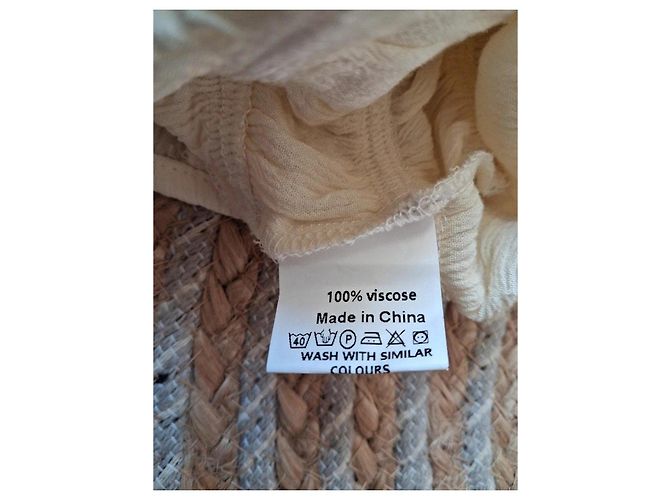 Autre Marque Crop top YCOSIC con smock e spalline a margherite Crudo - vista 7
