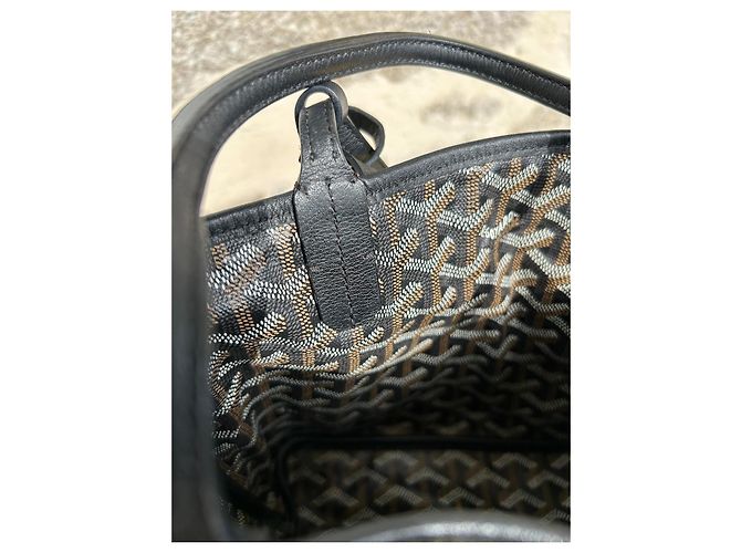 Goyard Saint Louis PM Borsa Tote con Pochette Marrone Nero Bianco - vista 11